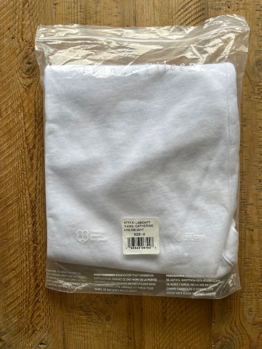 Frank & Eileen Catherine Cropped Wide Leg Sweatpants Ice White LAB634TF - Picture 4 of 14